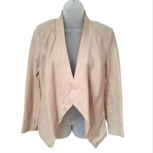 Michael Michael Kors 100% Linen Open Front Blazer Size 2